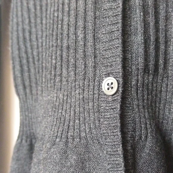 🐑 Ptp16.5“-20" Italian Yarn Women's Gray Cardigan Sweater NWOT - Picture 6 of 9